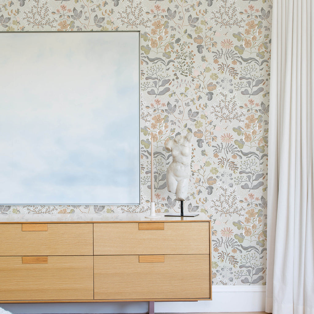 Groh Floral Wallpaper wallpaper detail or room view