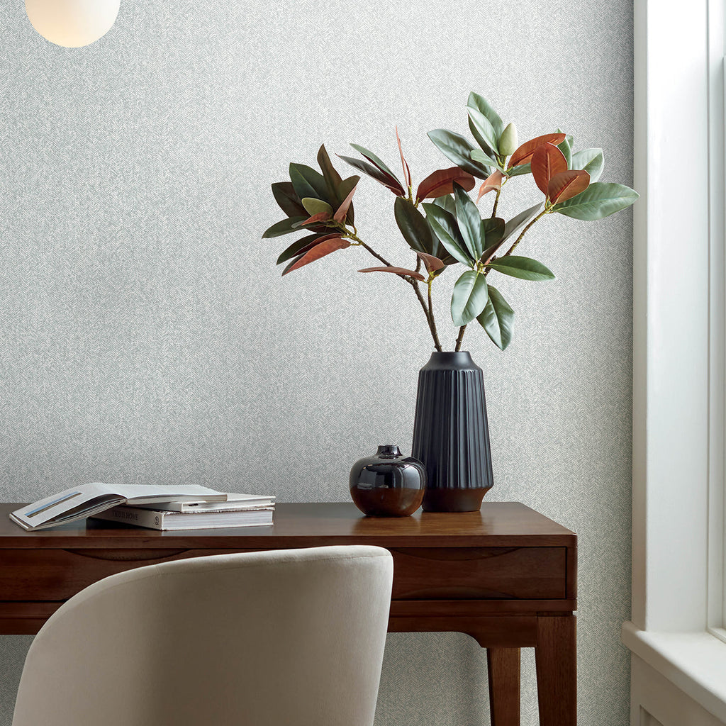 Ashbee Faux Fabric Wallpaper wallpaper detail or room view