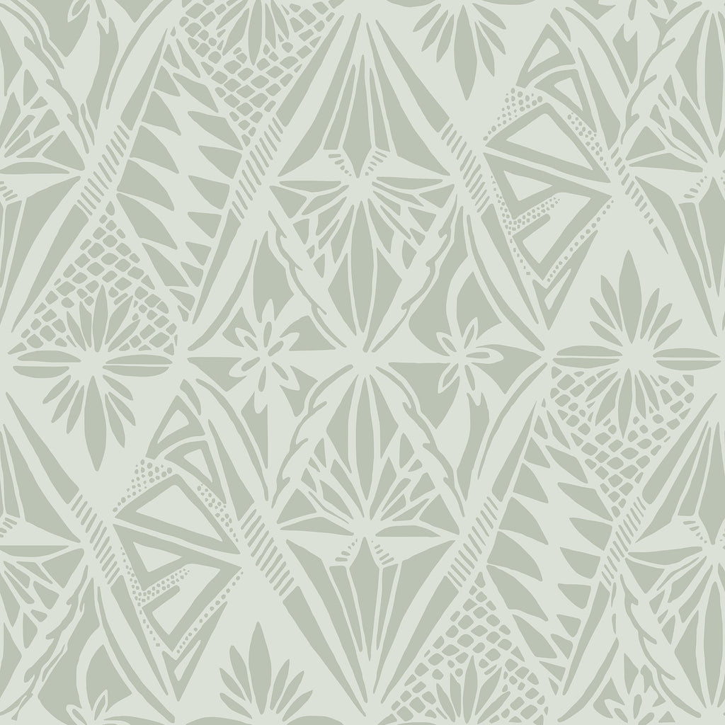 Urbane Diamonds Wallpaper in Sage