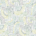 Wanderer Mosiac Wallpaper in Aquamarine