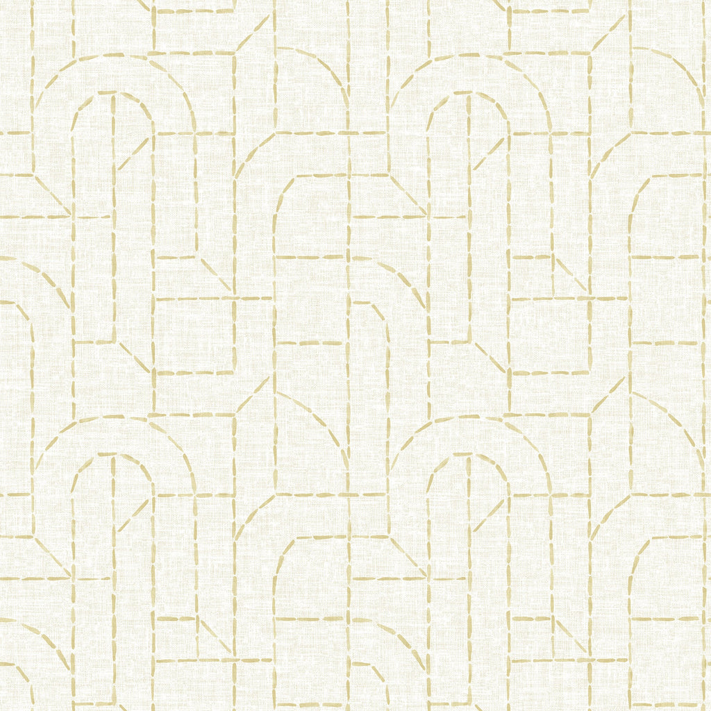 Integrity Arched Outlines Wallpaper in Yellow