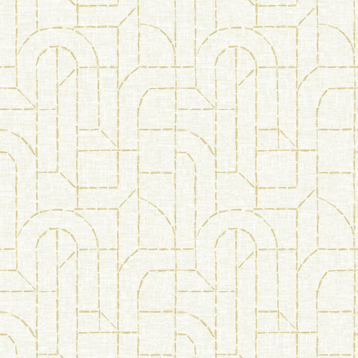 Integrity Arched Outlines Wallpaper in Yellow