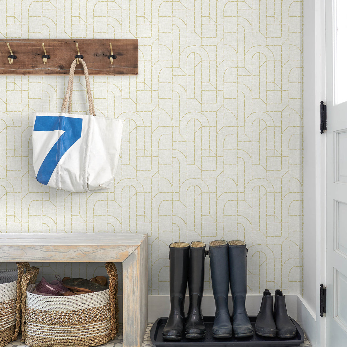 Integrity Arched Outlines Wallpaper wallpaper detail or room view