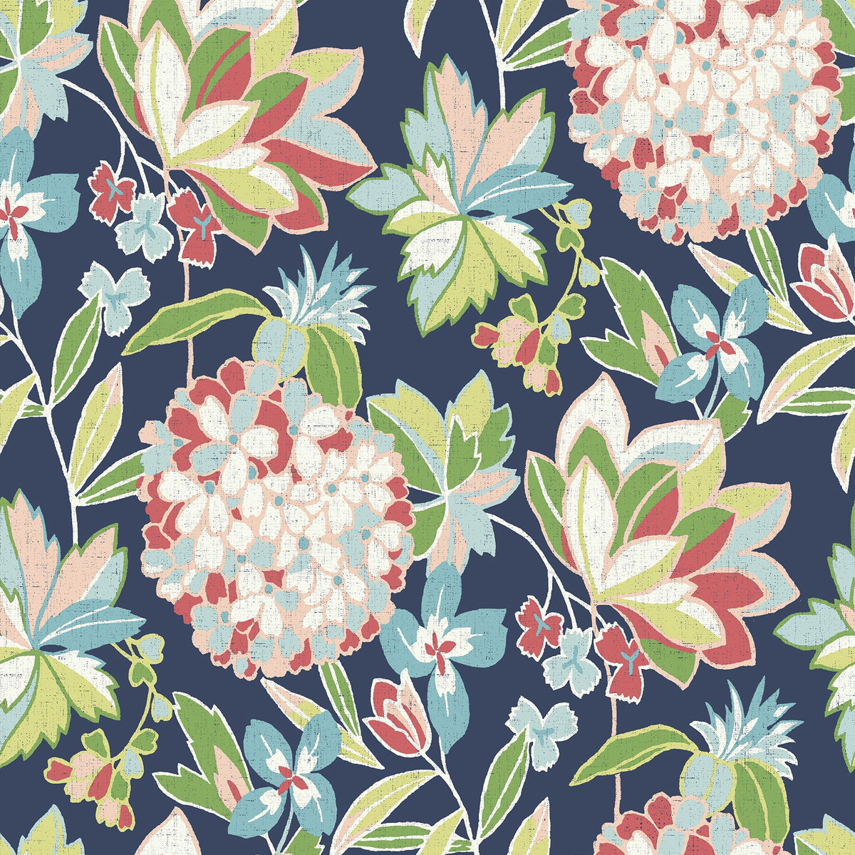 Valdivian Floral Wallpaper in Fuchsia