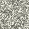 Rhythmic Leaf Wallpaper in Charcoal