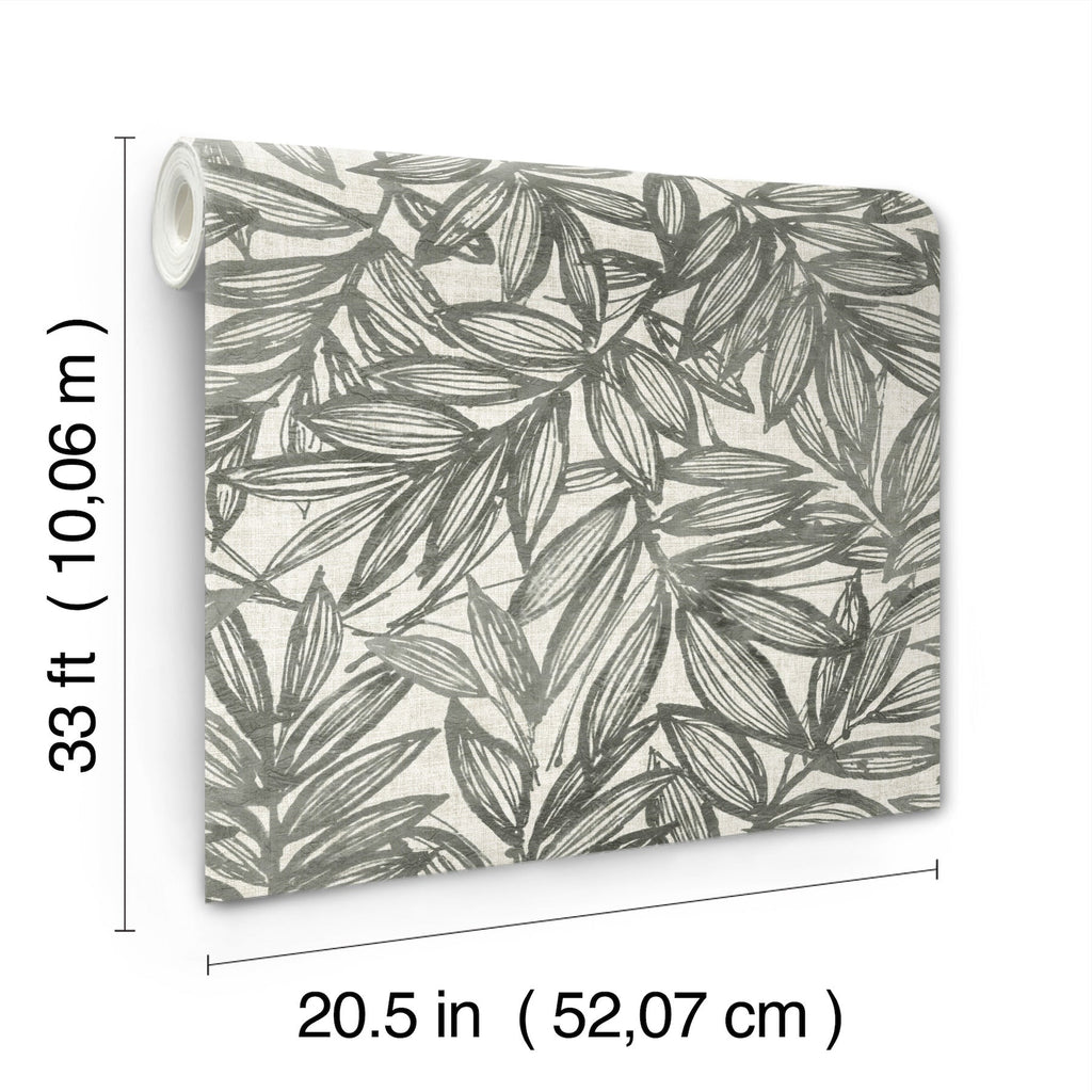 Rhythmic Leaf Wallpaper wallpaper detail or room view