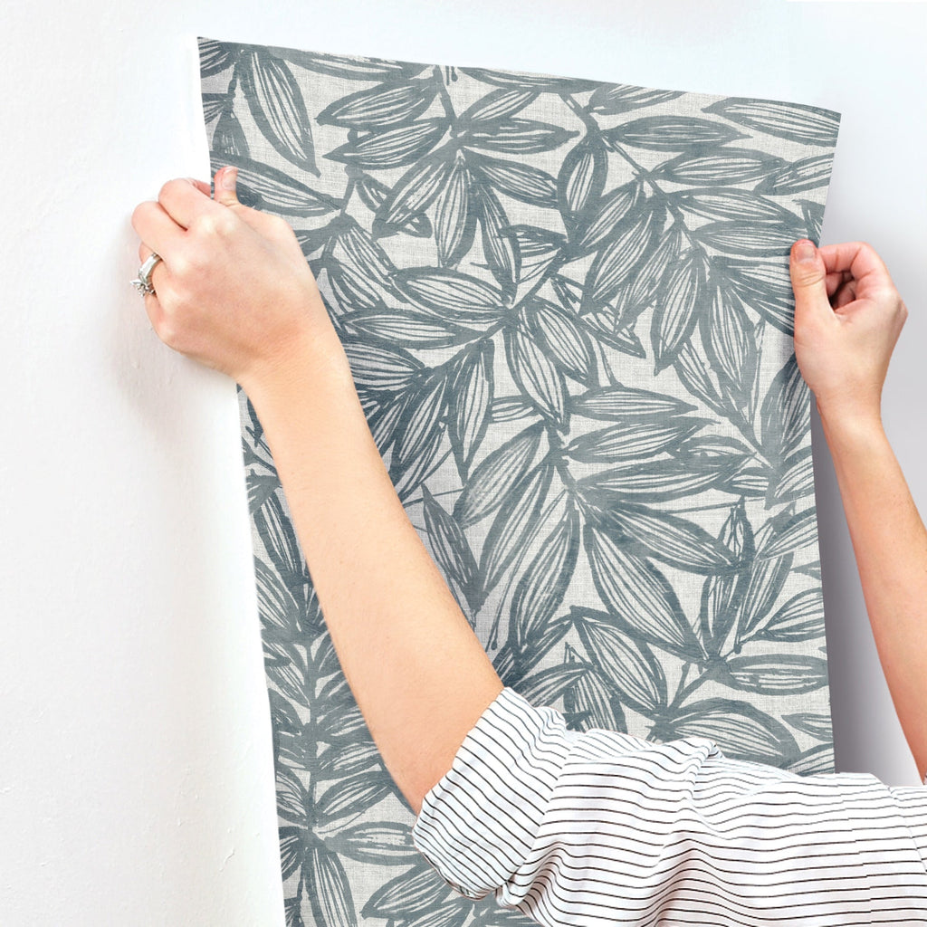 Rhythmic Leaf Wallpaper wallpaper detail or room view