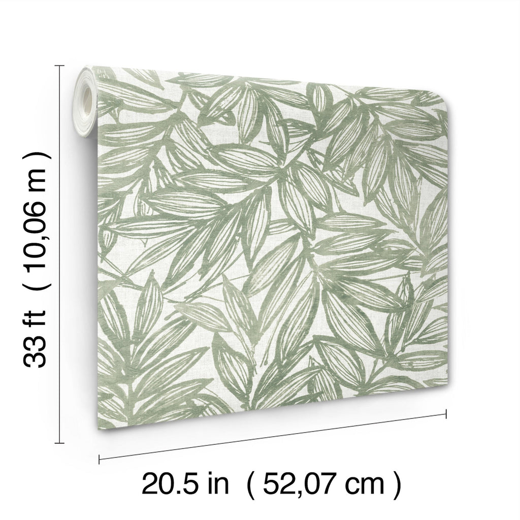 Rhythmic Leaf Wallpaper wallpaper detail or room view