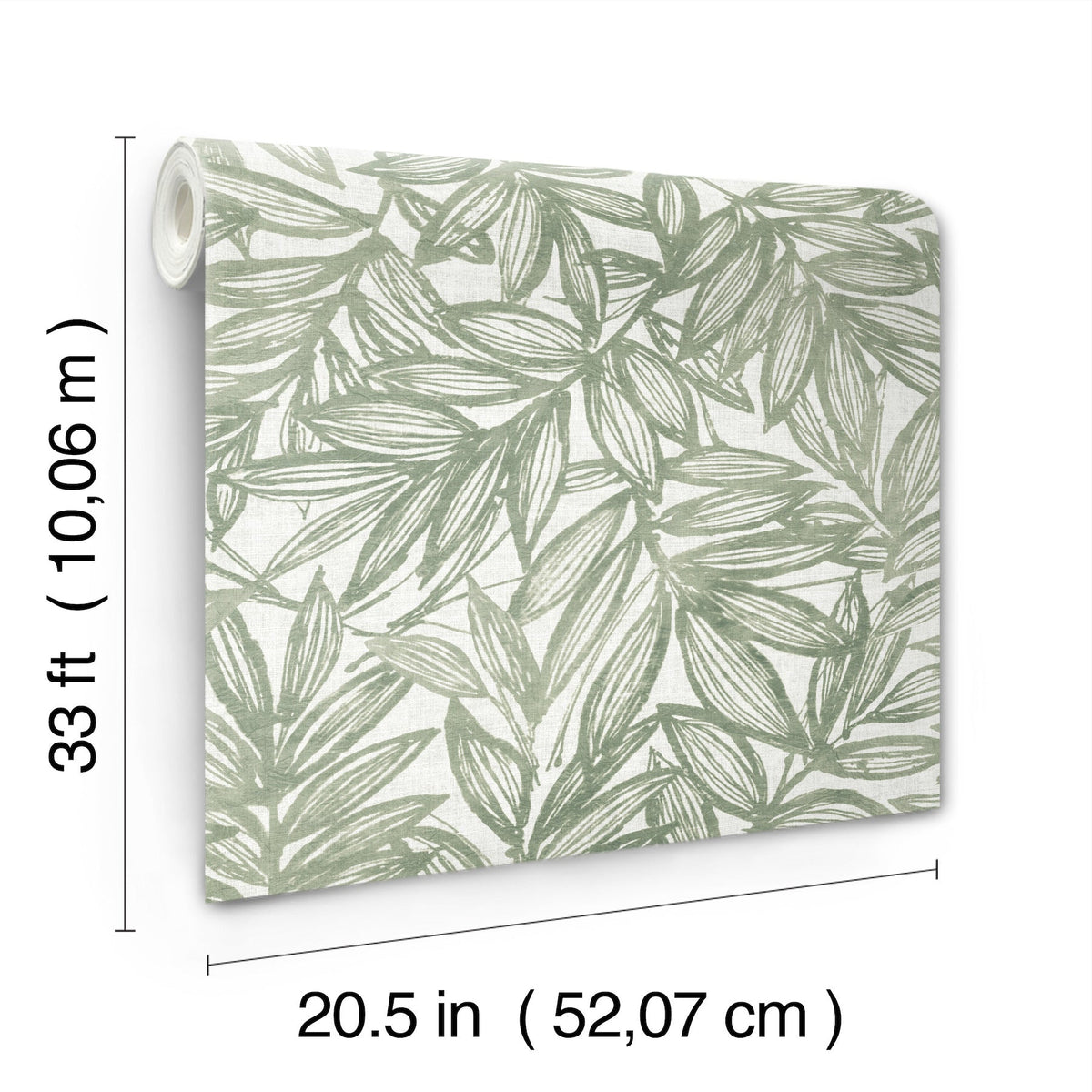 Rhythmic Leaf Wallpaper wallpaper detail or room view