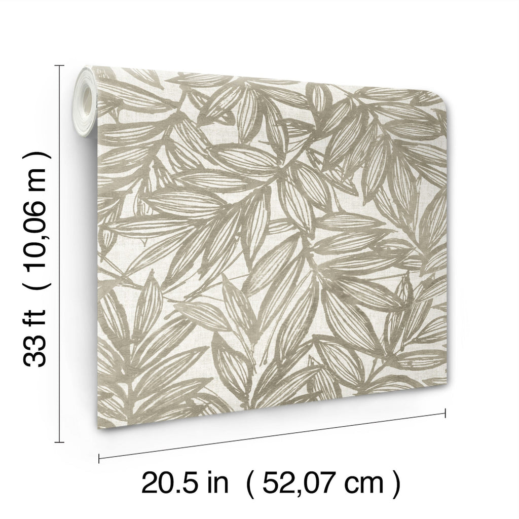 Rhythmic Leaf Wallpaper wallpaper detail or room view
