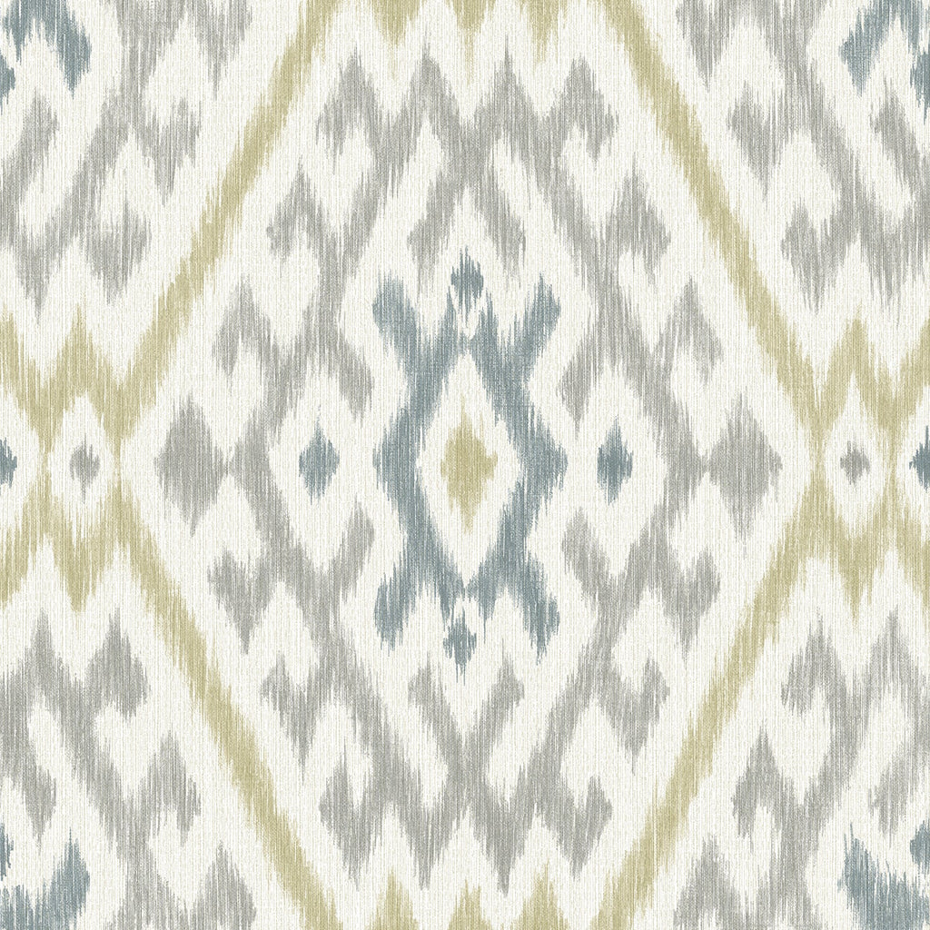 Solola Ikat Wallpaper in Chartreuse