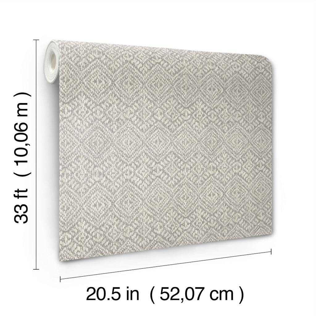 Gallivant Woven Geometric Wallpaper wallpaper detail or room view