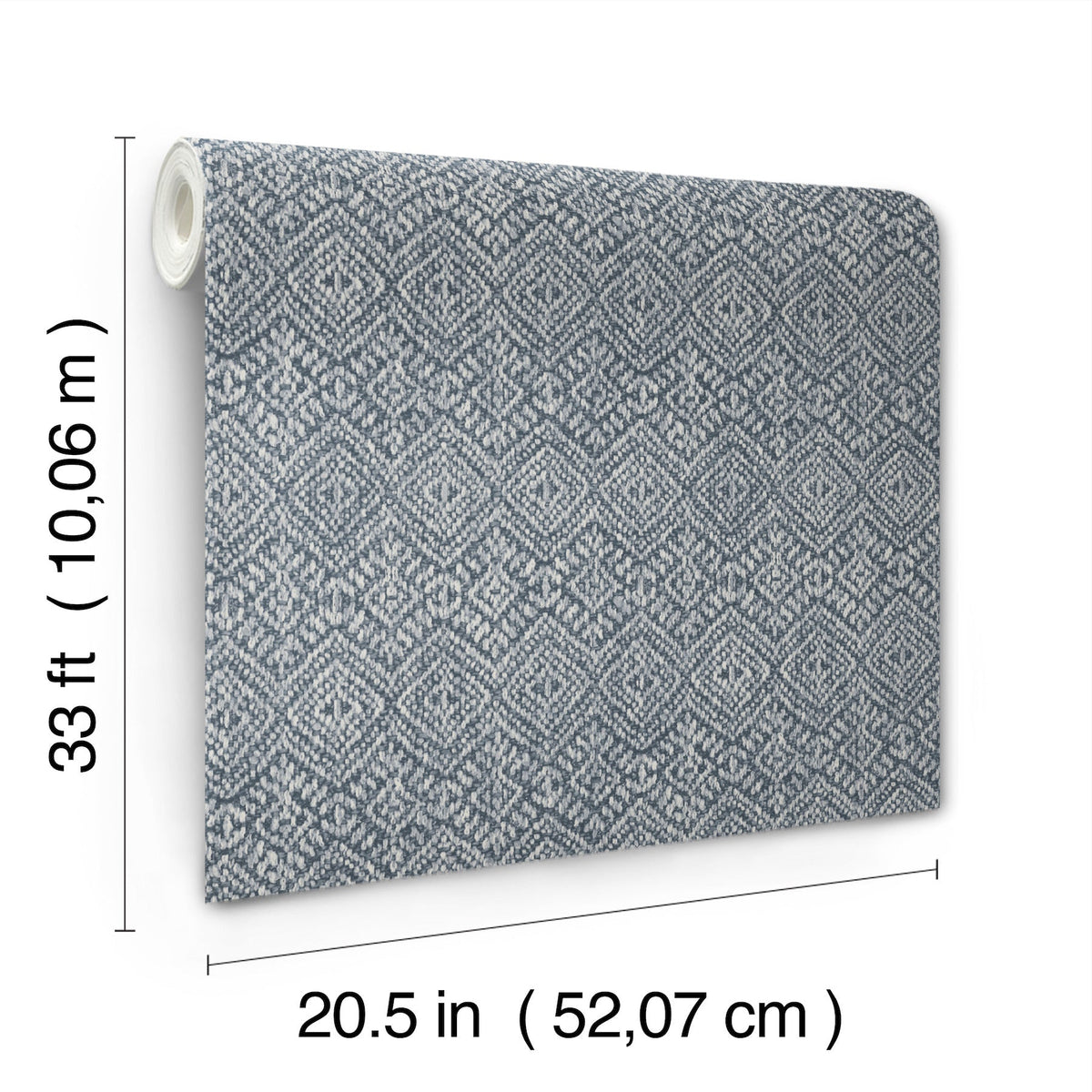 Gallivant Woven Geometric Wallpaper wallpaper detail or room view