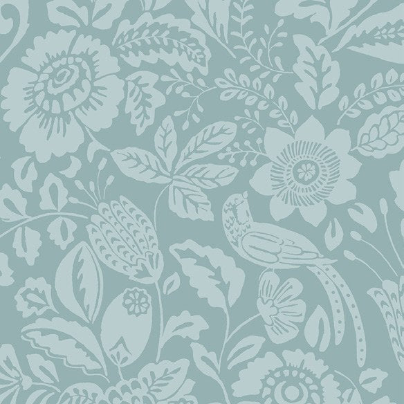 Marta Floral Trail Wallpaper in Teal
