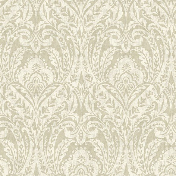 Berkshire Beige Damask Wallpaper wallpaper