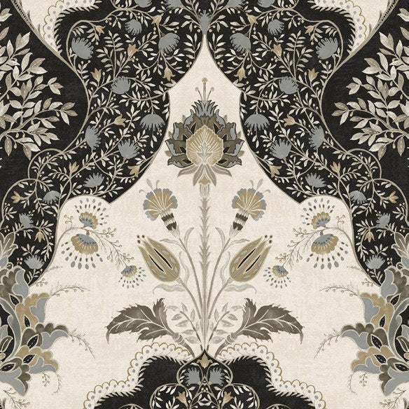 Auden Black Floral Grandeur Wallpaper wallpaper