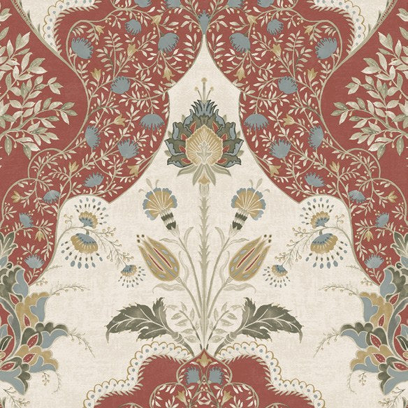 Auden Ruby Floral Grandeur Wallpaper