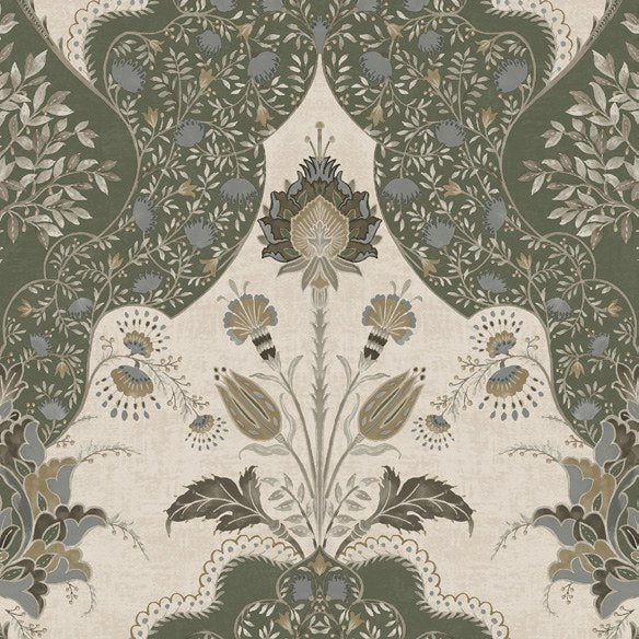 Auden Green Floral Grandeur Wallpaper wallpaper