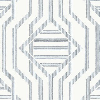 Essex Geometric Wallpaper in Light Grey
