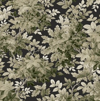 Greenwood Deciduous Wallpaper in Light Blue
