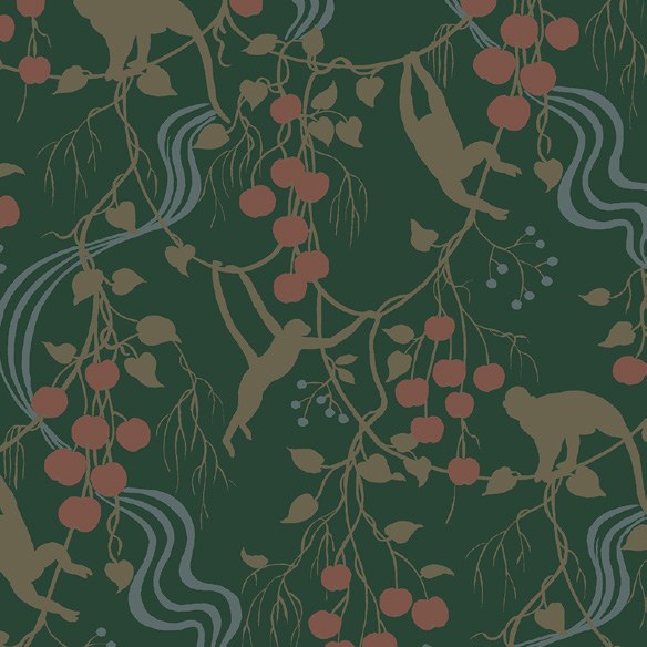 Linden Dark Green Jungle Canopy Wallpaper