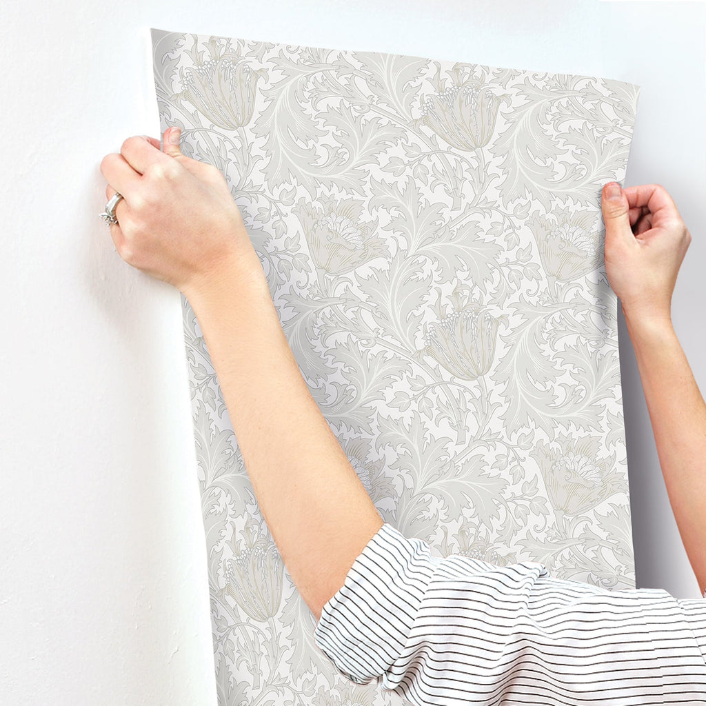 Anemone Floral Trail Wallpaper wallpaper detail or room view
