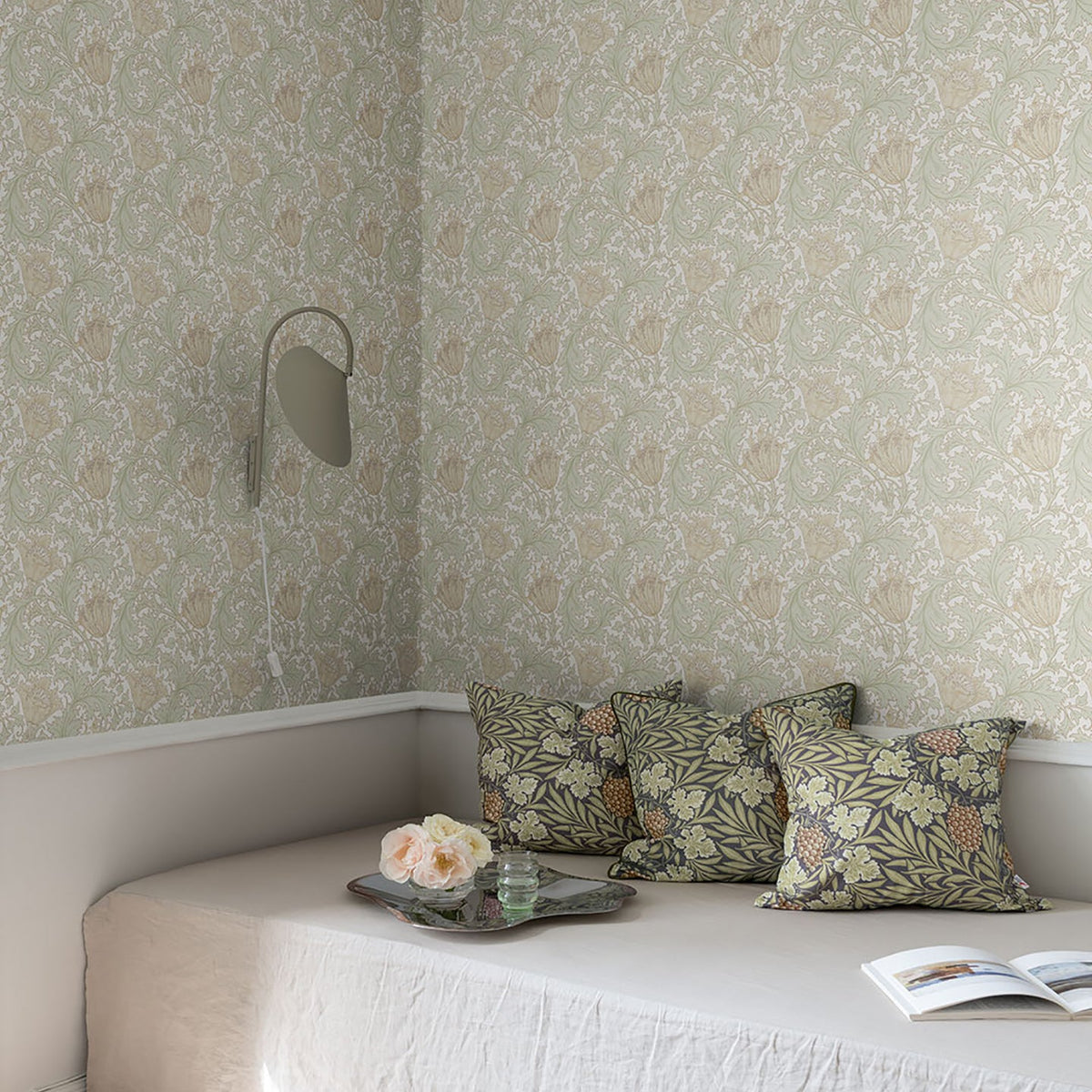 Anemone Floral Trail Wallpaper wallpaper detail or room view