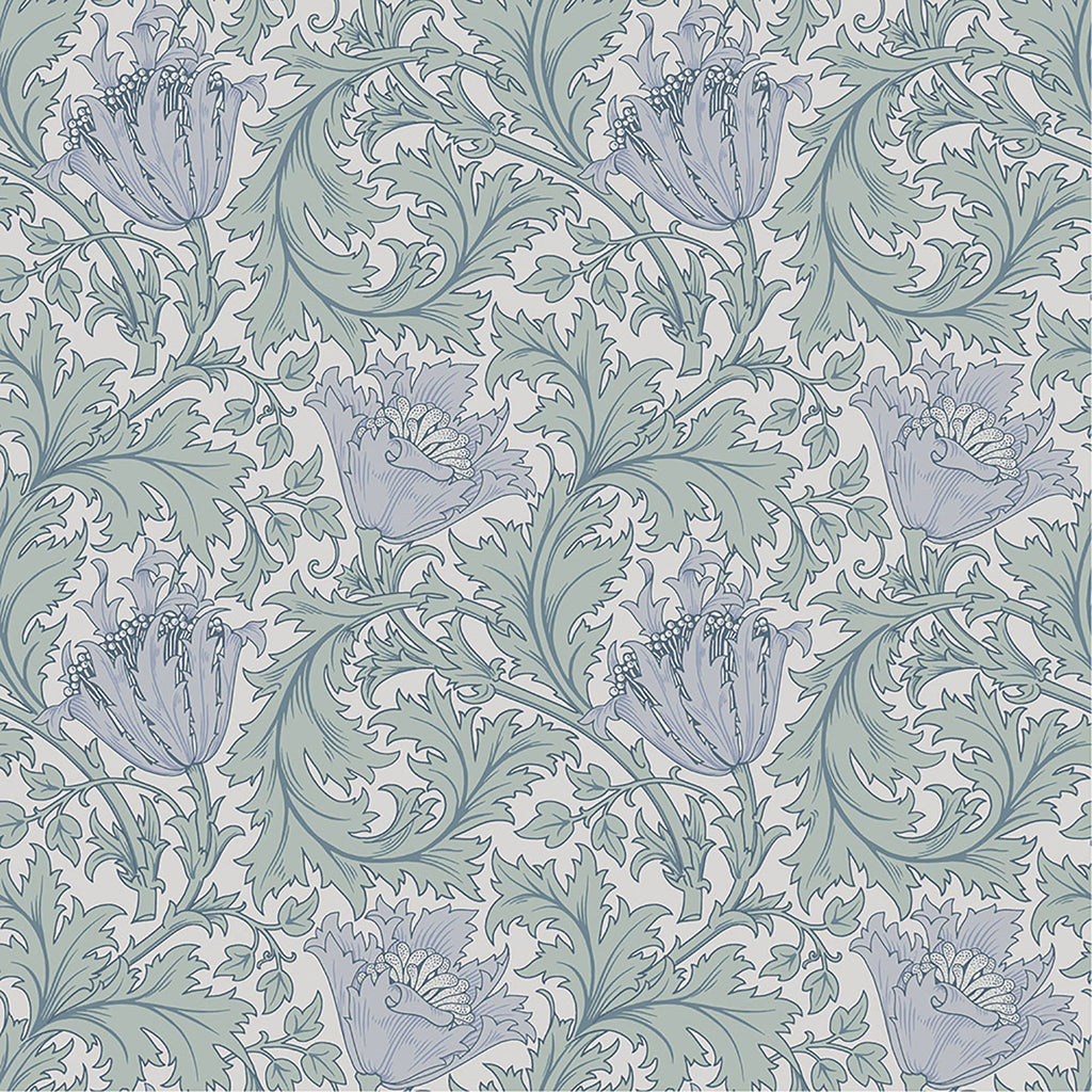Anemone Floral Trail Wallpaper wallpaper detail or room view