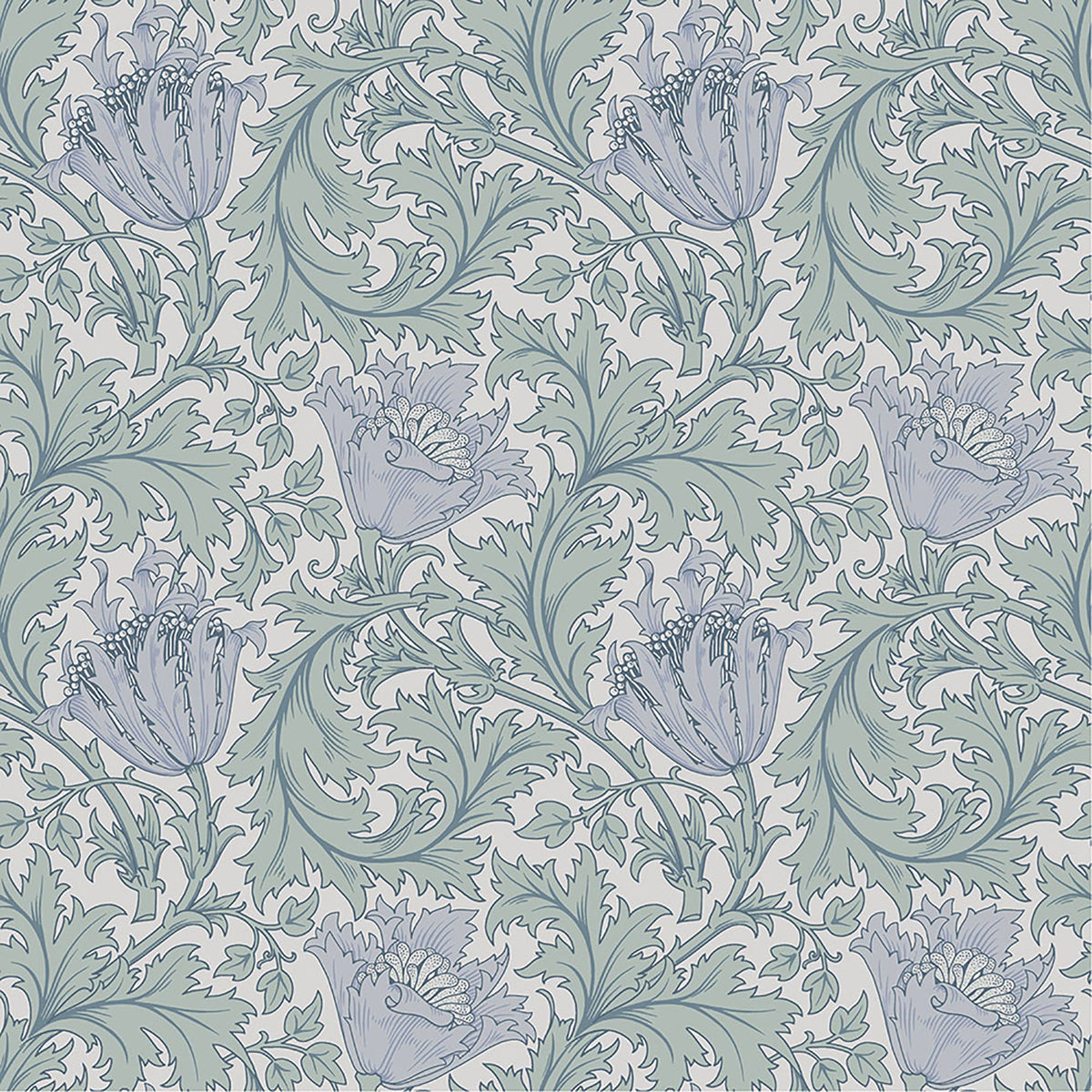 Anemone Floral Trail Wallpaper wallpaper detail or room view