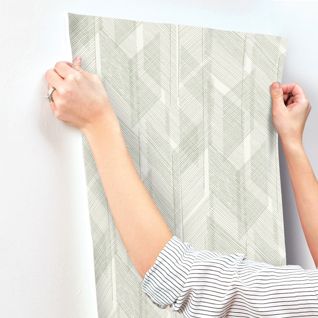 Bryant Crosshatch Wallpaper wallpaper detail or room view