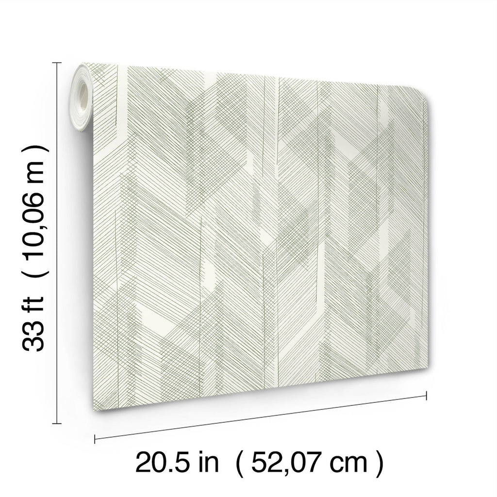 Bryant Crosshatch Wallpaper wallpaper detail or room view