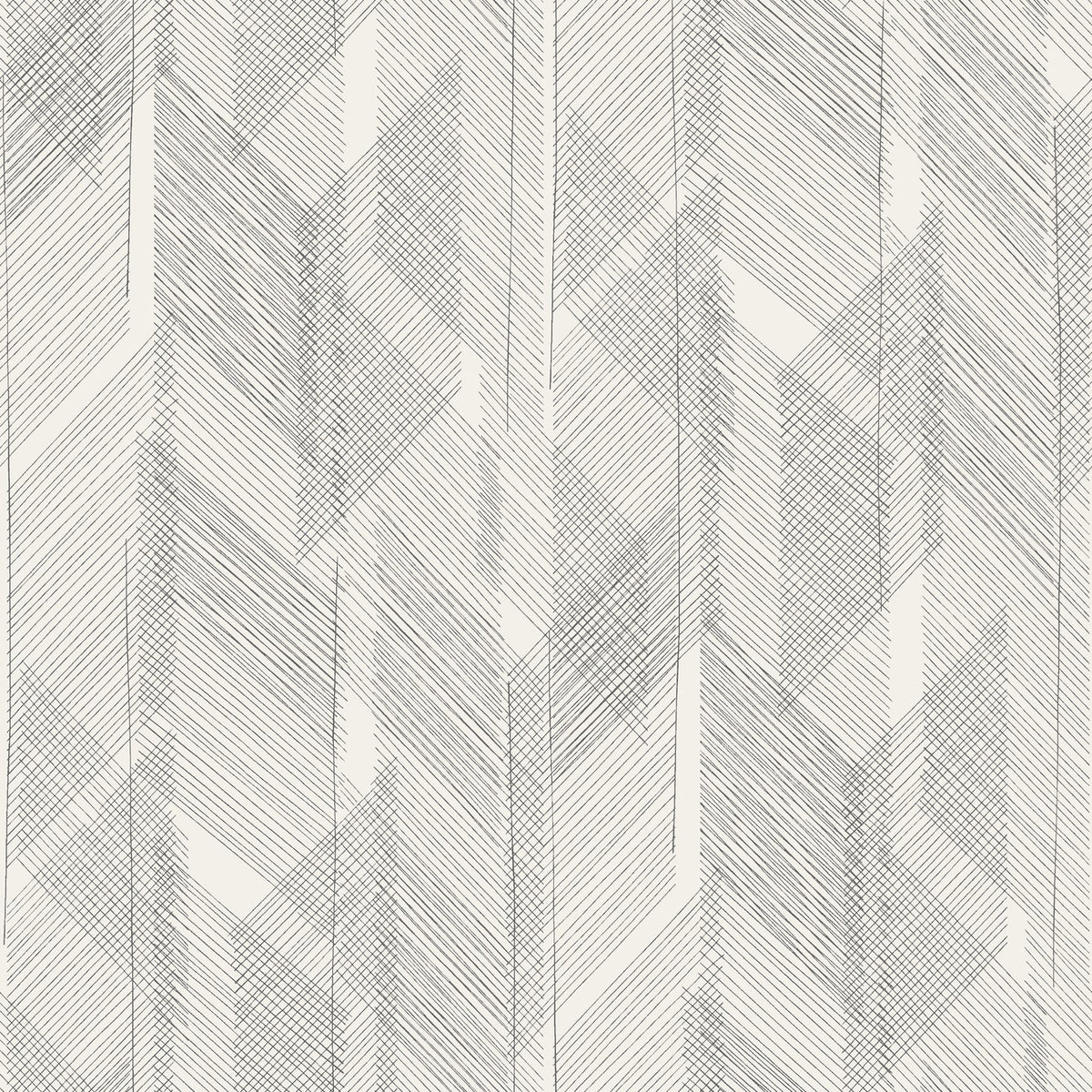 Bryant Crosshatch Wallpaper in Black