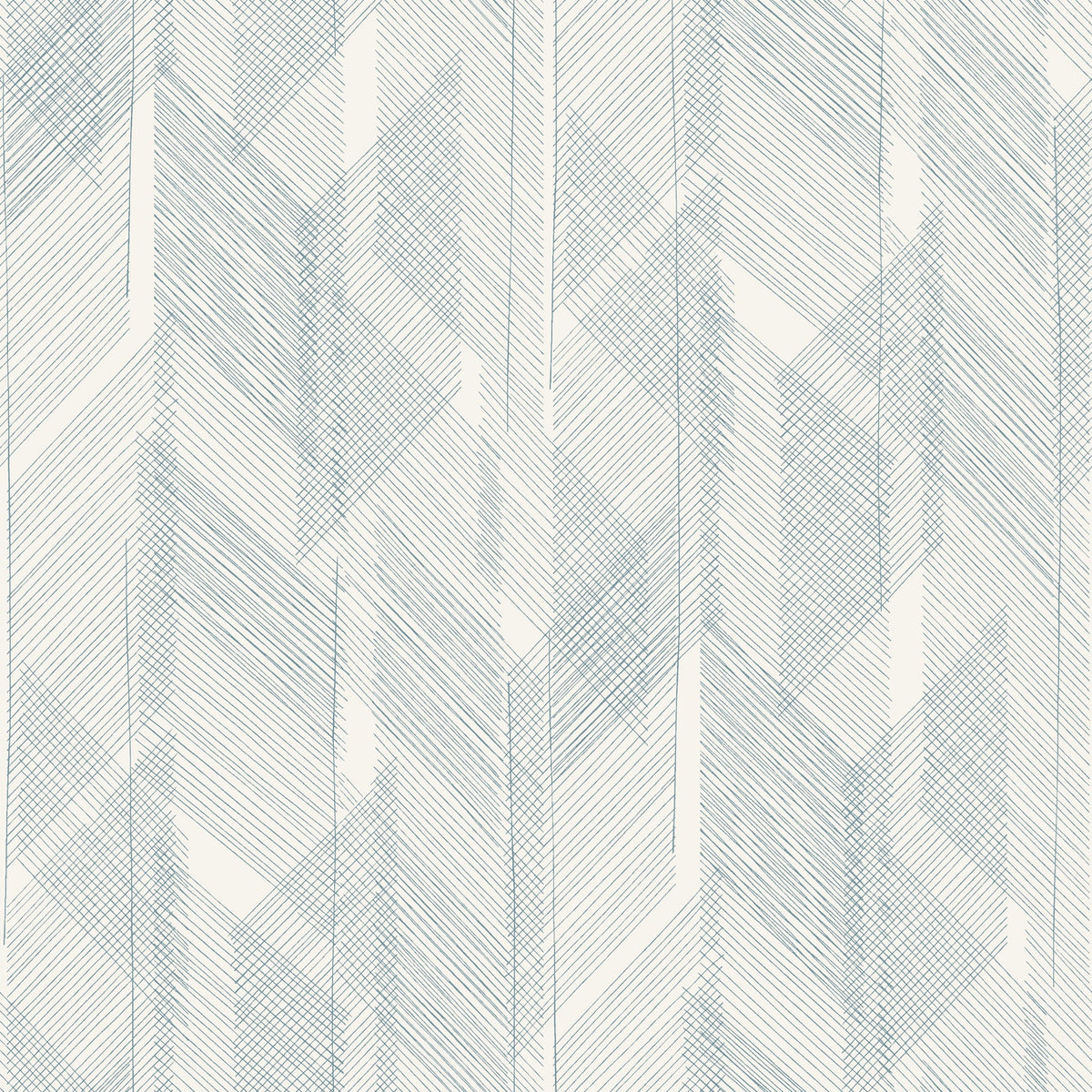 Bryant Crosshatch Wallpaper in Blue