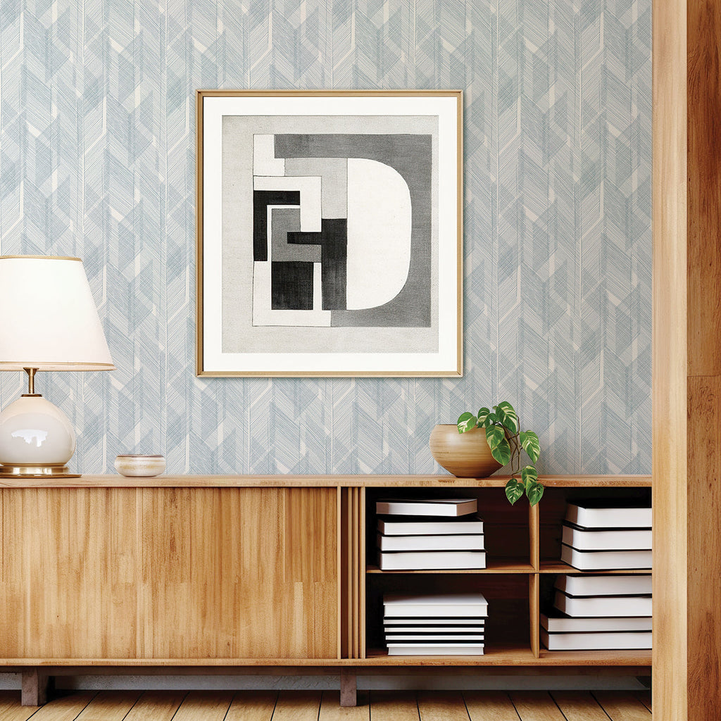 Bryant Crosshatch Wallpaper wallpaper detail or room view