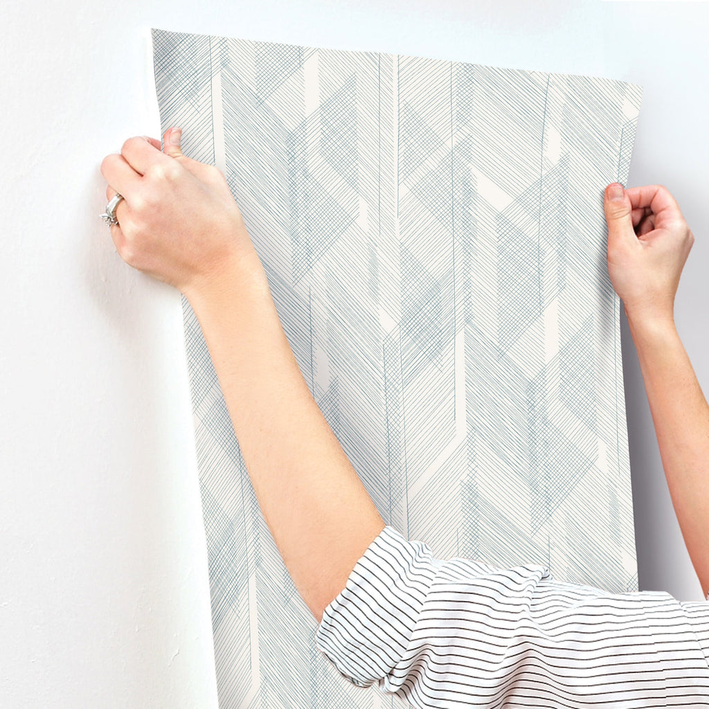 Bryant Crosshatch Wallpaper wallpaper detail or room view