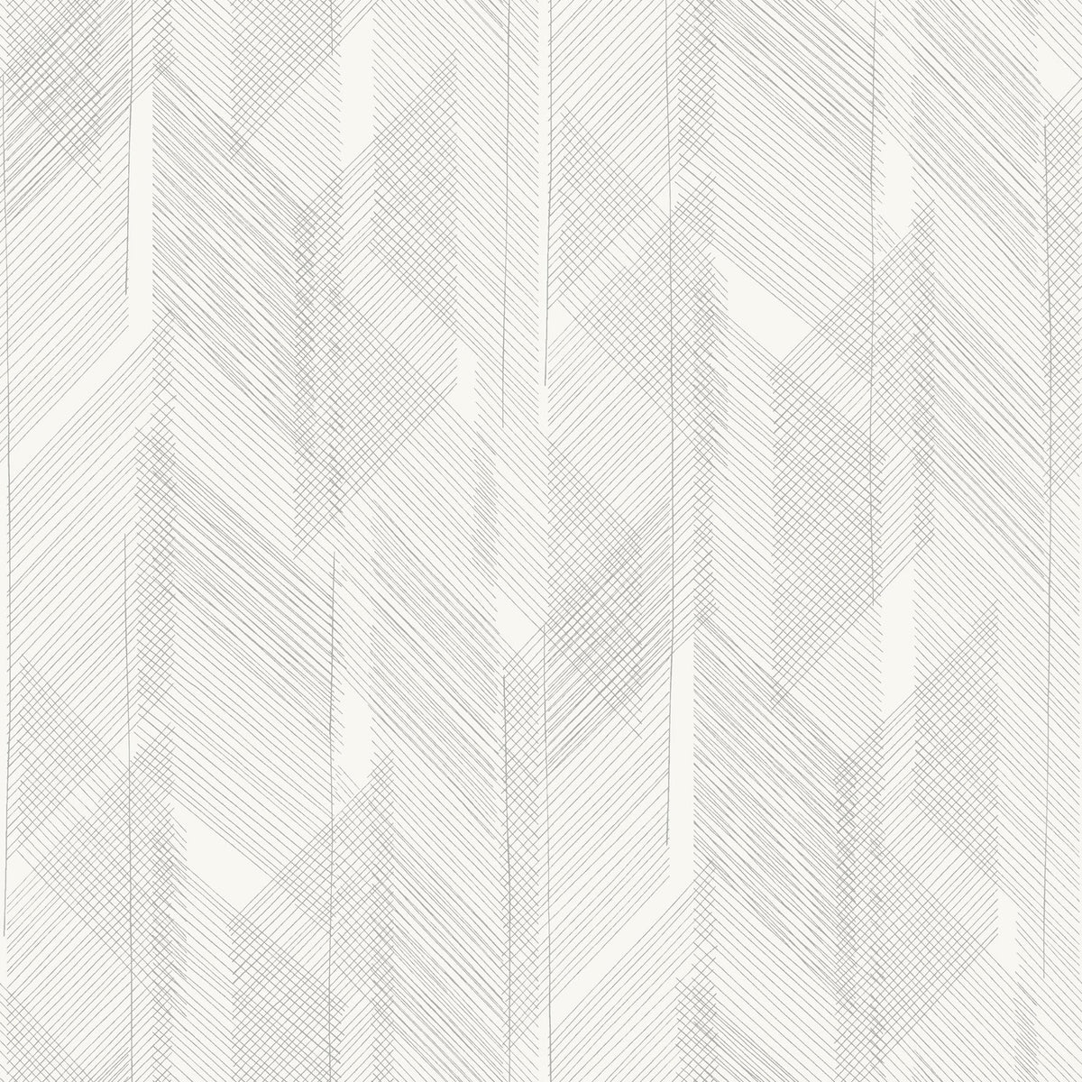 Bryant Crosshatch Wallpaper in Silver