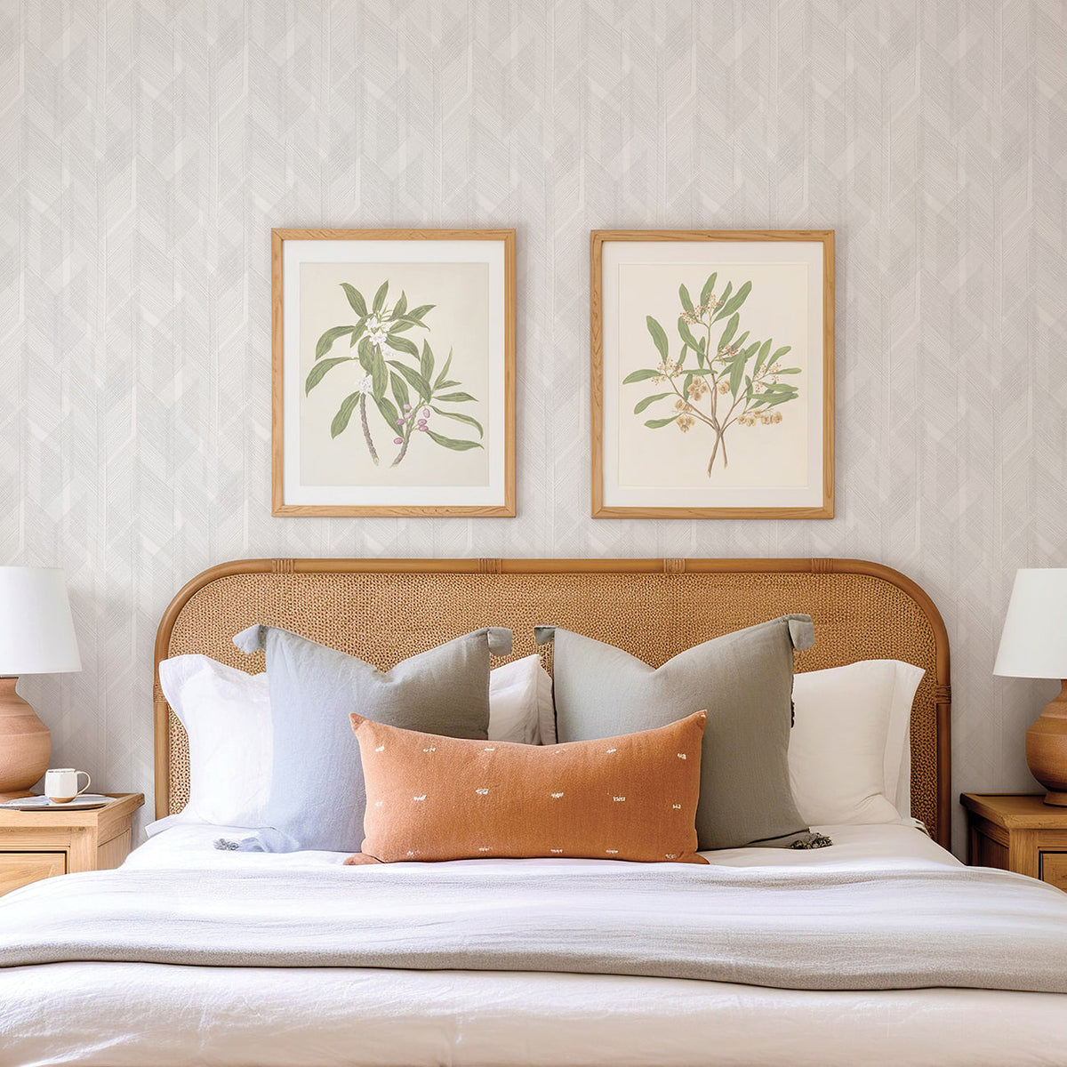 Bryant Crosshatch Wallpaper wallpaper detail or room view