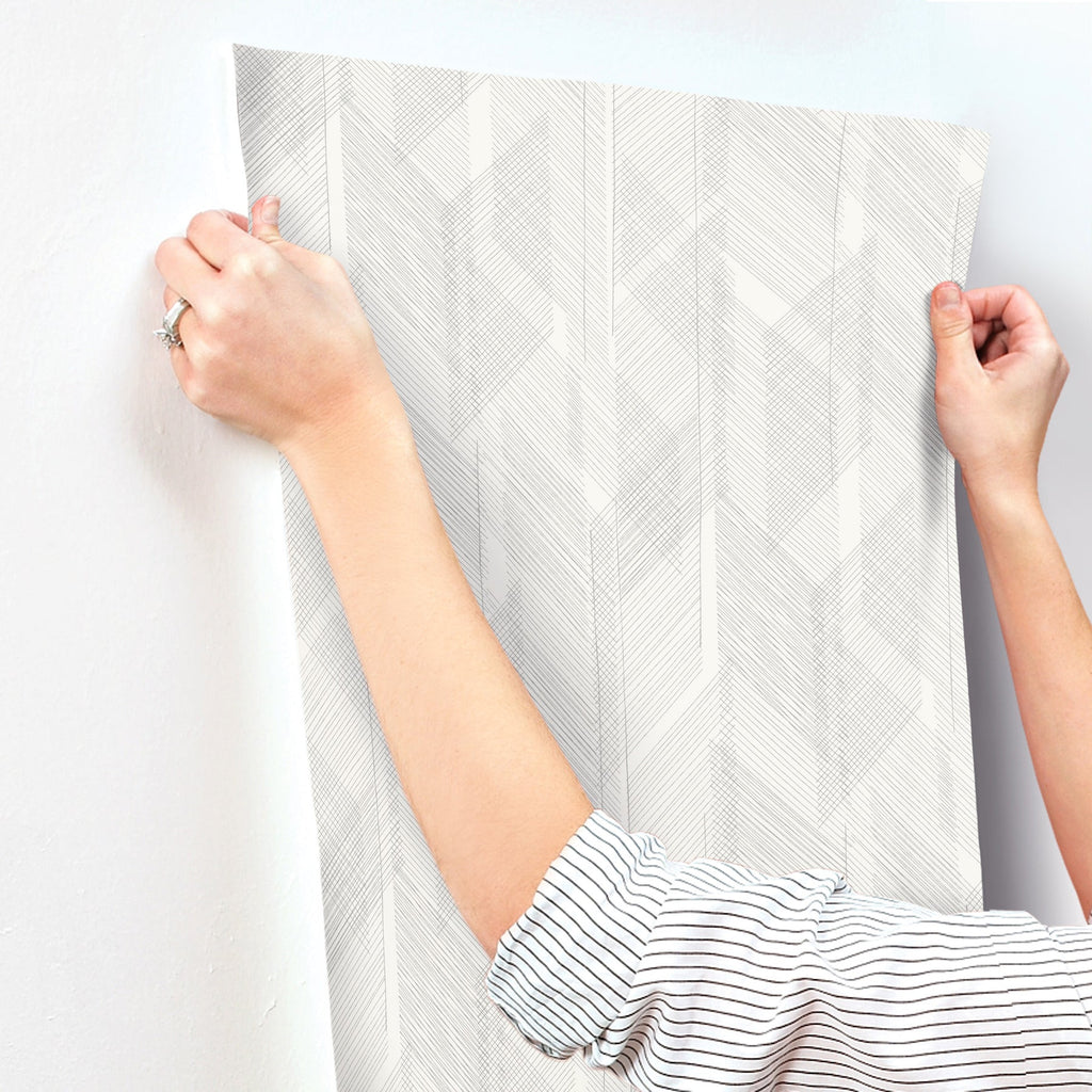 Bryant Crosshatch Wallpaper wallpaper detail or room view