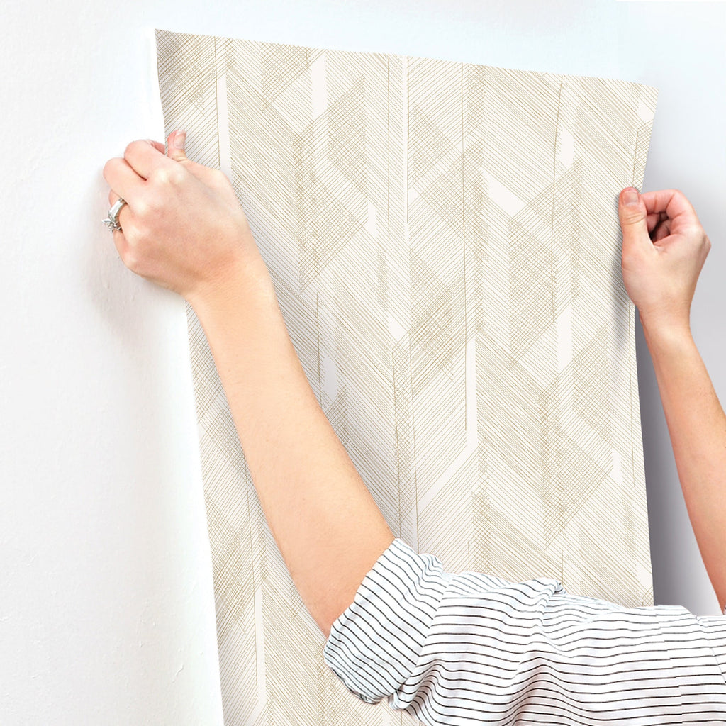 Bryant Crosshatch Wallpaper wallpaper detail or room view