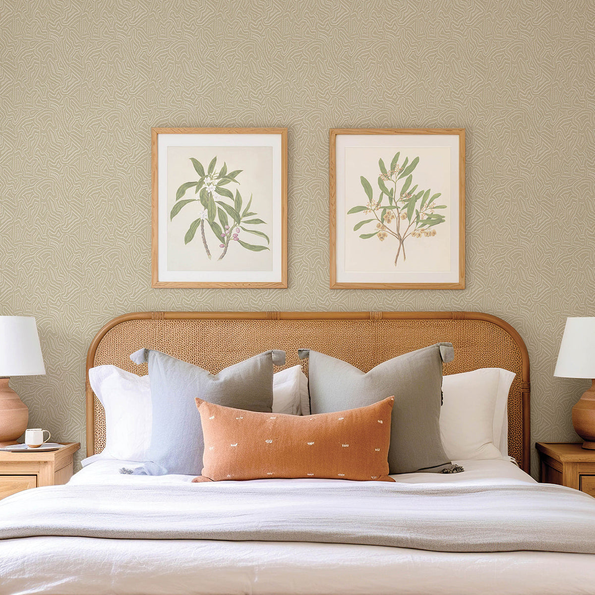 Hollenback Dotted Abstract Wallpaper wallpaper detail or room view