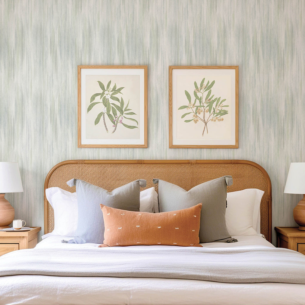 Elysian Ikat Wallpaper wallpaper detail or room view