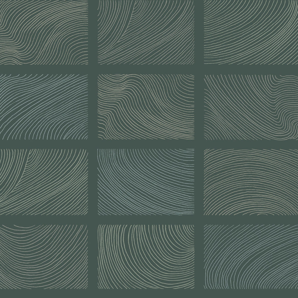 Bronson Topography Wallpaper in Evergreen