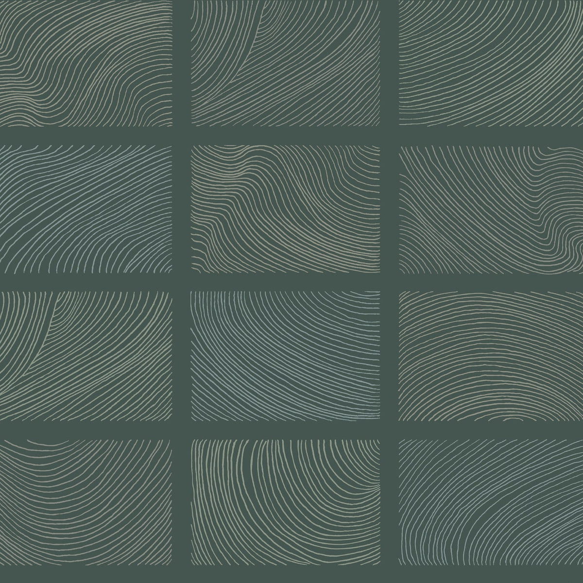 Bronson Topography Wallpaper in Evergreen