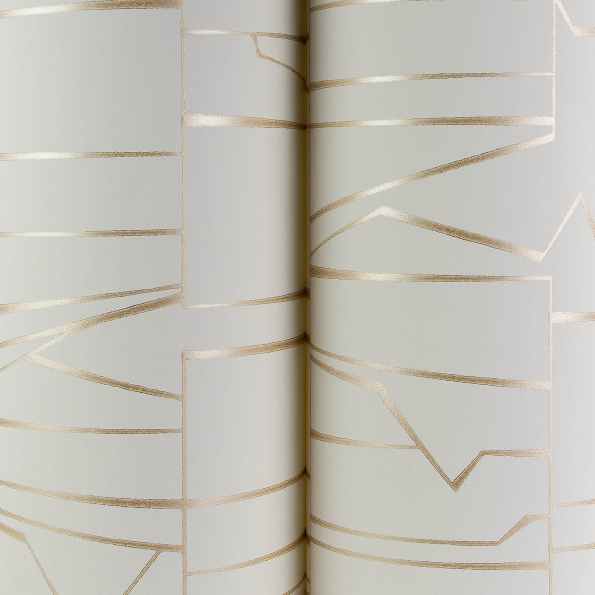 Huntington Geometric Stripe Wallpaper wallpaper detail or room view