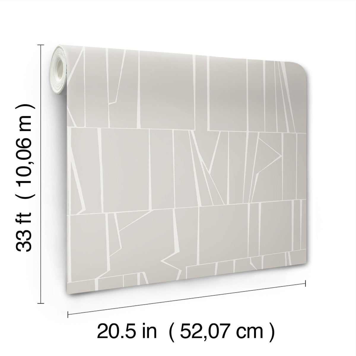 Huntington Geometric Stripe Wallpaper wallpaper detail or room view