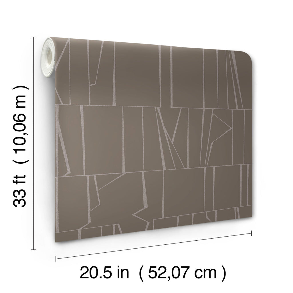 Huntington Geometric Stripe Wallpaper wallpaper detail or room view
