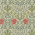 Oxford Union Green Floral Vines Wallpaper