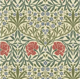Oxford Union Green Floral Vines Wallpaper