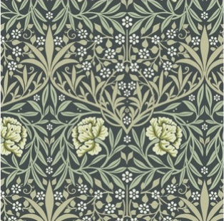 Oxford Union Sea Green Floral Vines Wallpaper - 4171-82047