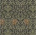 Oxford Union Floral Vines Wallpaper in Black
